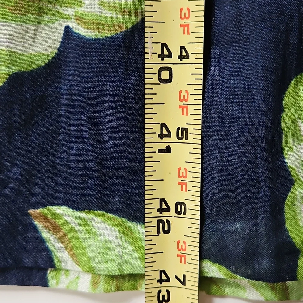 Ann Taylor Factory 14P Amalfi Palm Tropical Midi Halter Dress Cruise Resortwear - Picture 8 of 9